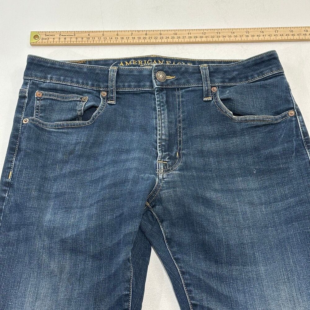 American Eagle Men's Jeans Dark Blue, Size 34x34 - Picture 2 of 4